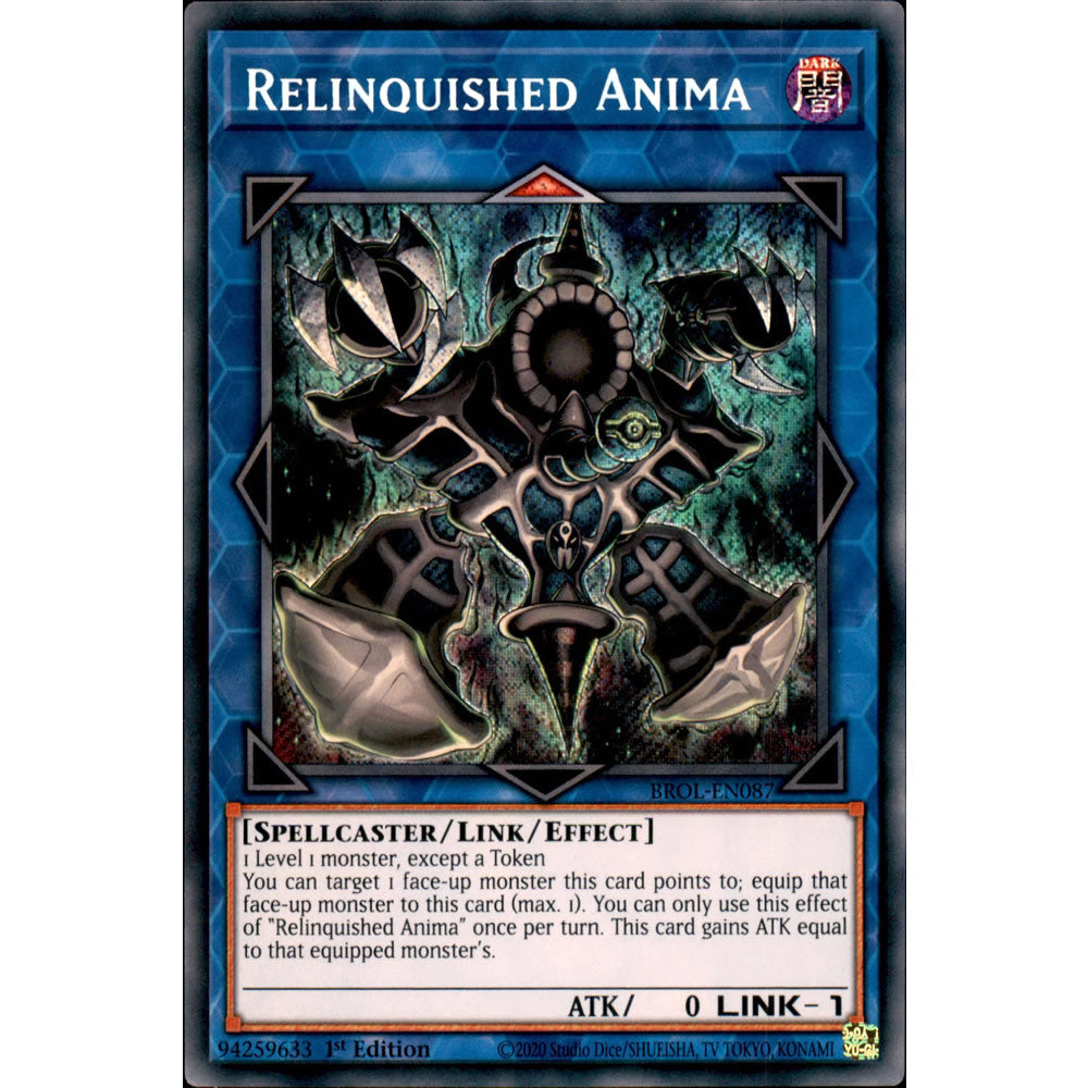 Relinquished Anima BROL-EN087 Yu-Gi-Oh! Card from the Brothers of Legend Set