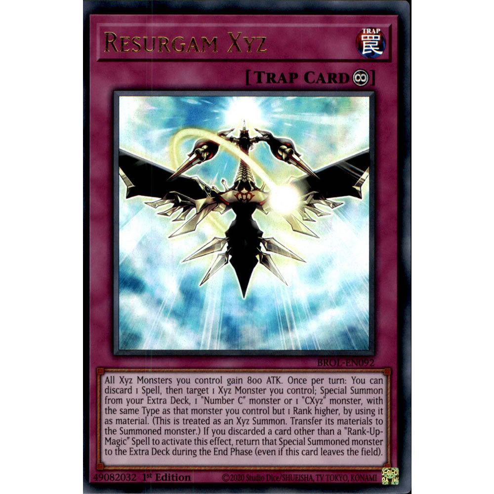 Resurgam Xyz BROL-EN092 Yu-Gi-Oh! Card from the Brothers of Legend Set