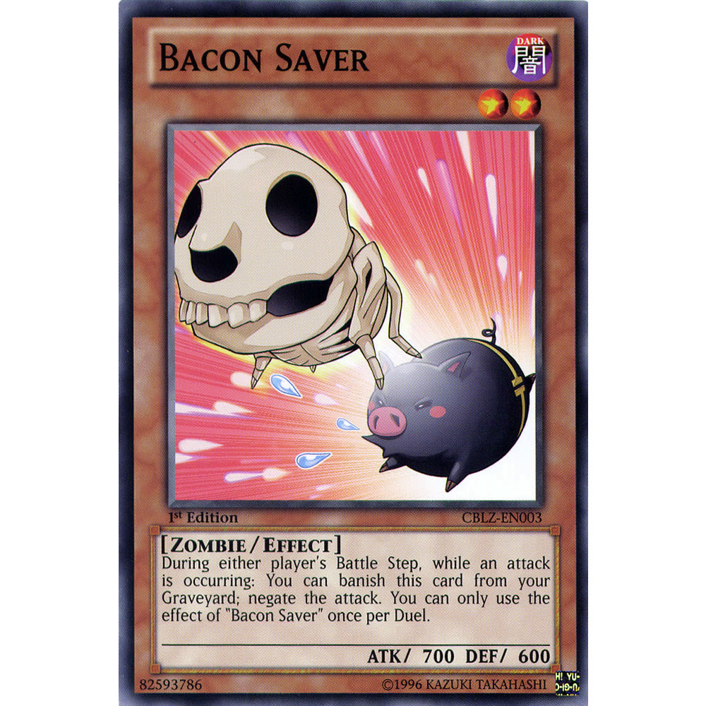 Bacon Saver CBLZ-EN003 Yu-Gi-Oh! Card from the Cosmo Blazer Set