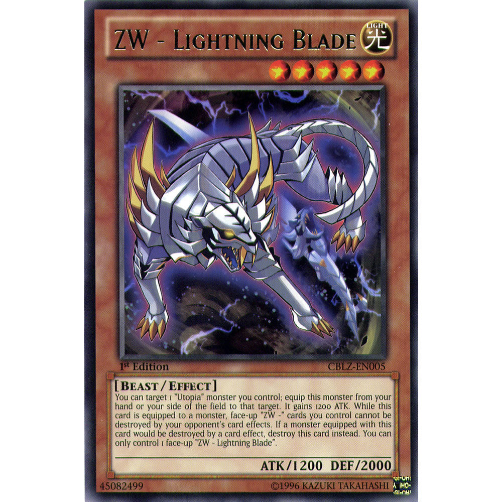 ZW - Lightning Blade CBLZ-EN005 Yu-Gi-Oh! Card from the Cosmo Blazer Set