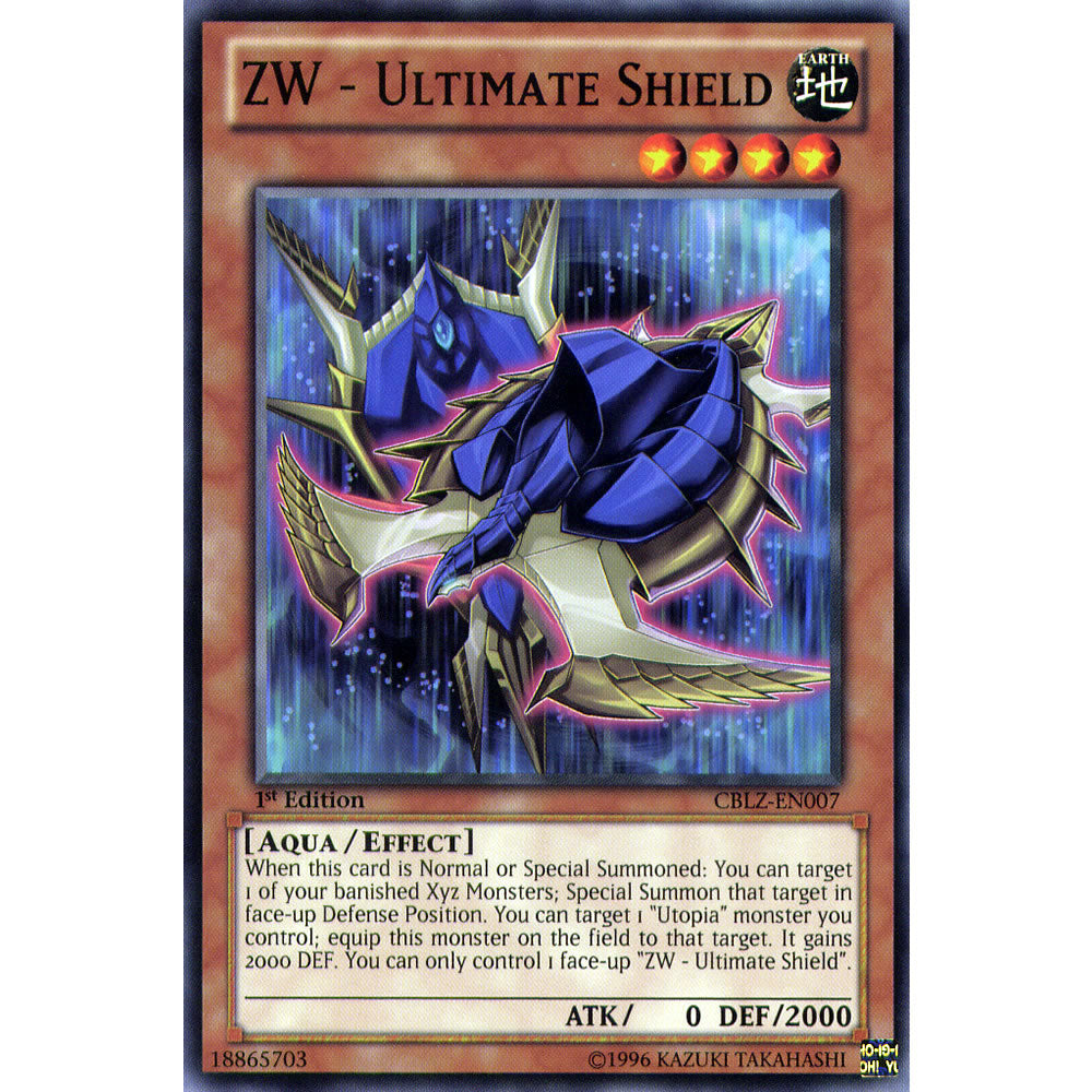 ZW - Ultimate Shield CBLZ-EN007 Yu-Gi-Oh! Card from the Cosmo Blazer Set