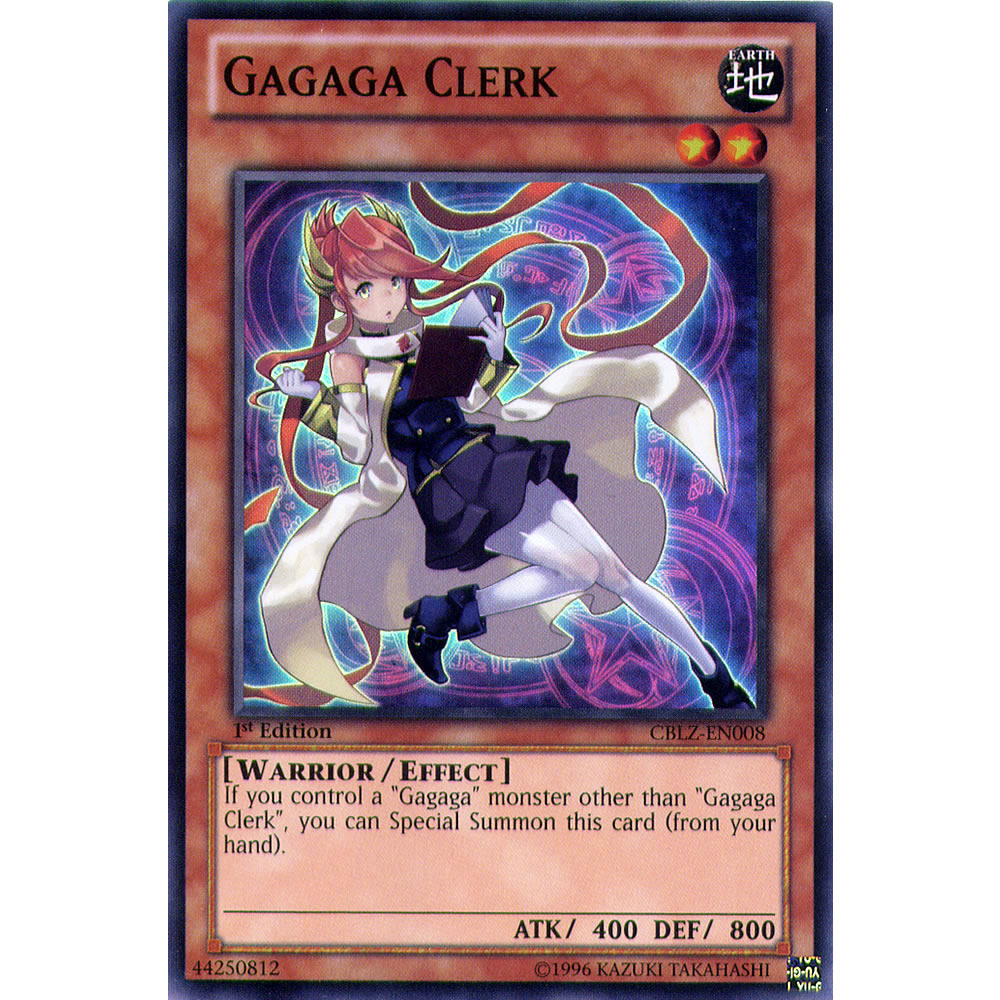 Gagaga Clerk CBLZ-EN008 Yu-Gi-Oh! Card from the Cosmo Blazer Set