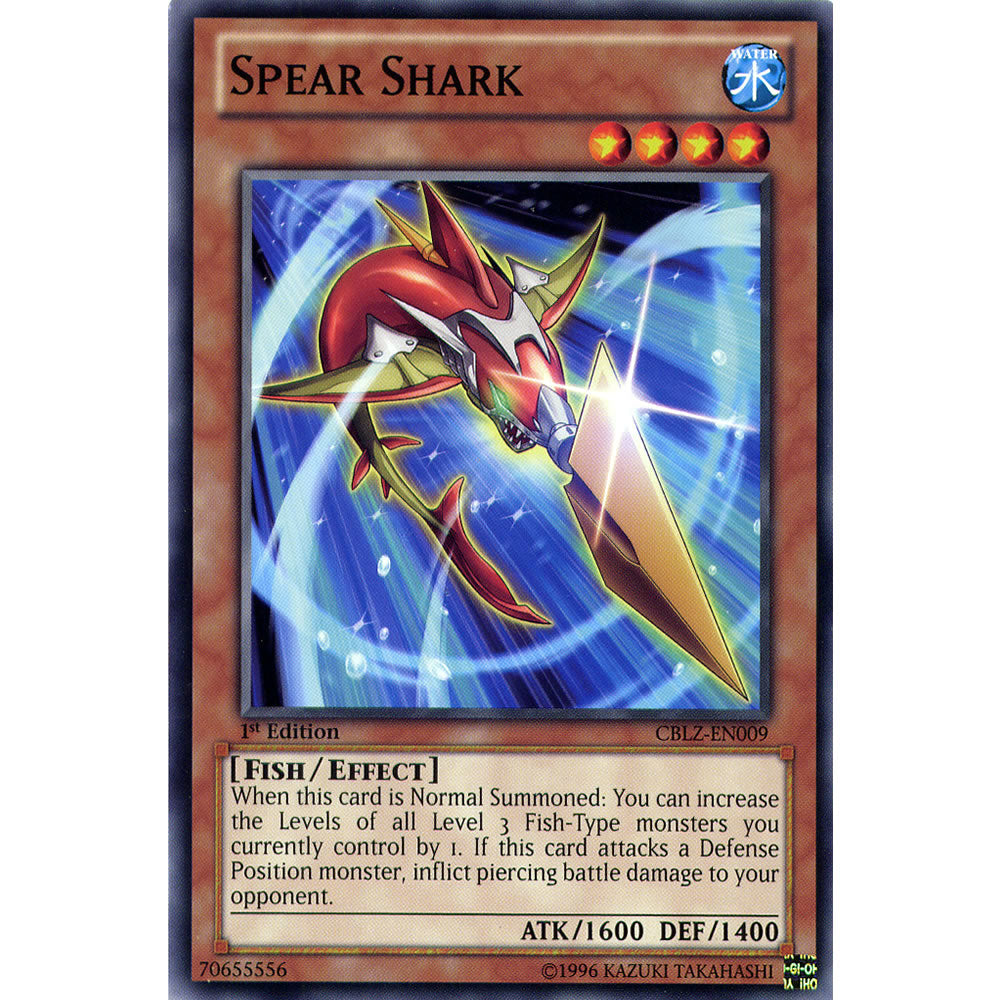 Spear Shark CBLZ-EN009 Yu-Gi-Oh! Card from the Cosmo Blazer Set