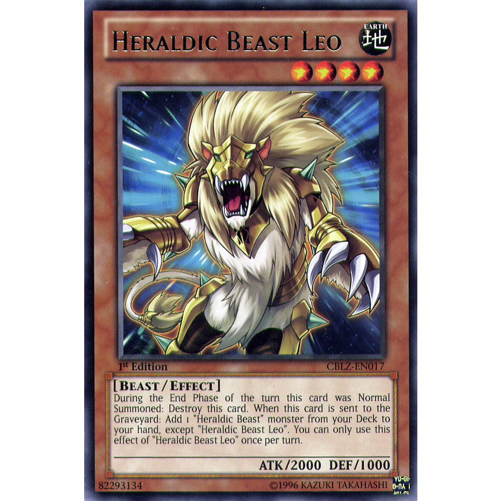 Heraldic Beast Leo CBLZ-EN017 Yu-Gi-Oh! Card from the Cosmo Blazer Set