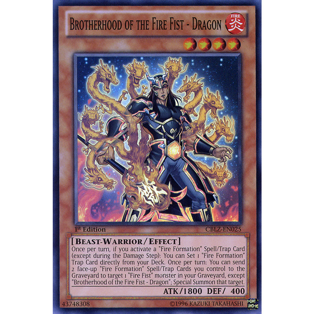 Brotherhood of the Fire Fist - Dragon CBLZ-EN025 Yu-Gi-Oh! Card from the Cosmo Blazer Set