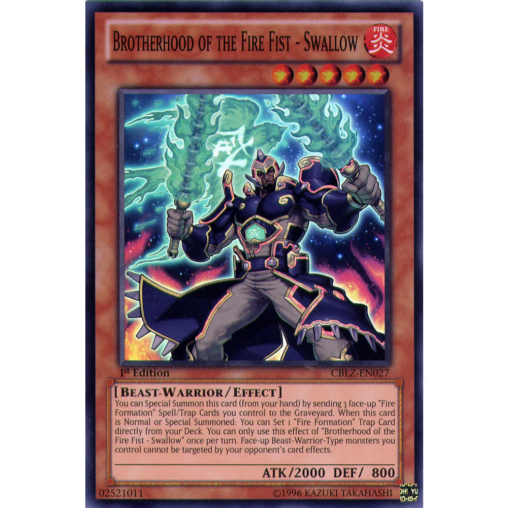 Brotherhood of the Fire Fist - Swallow CBLZ-EN027 Yu-Gi-Oh! Card from the Cosmo Blazer Set