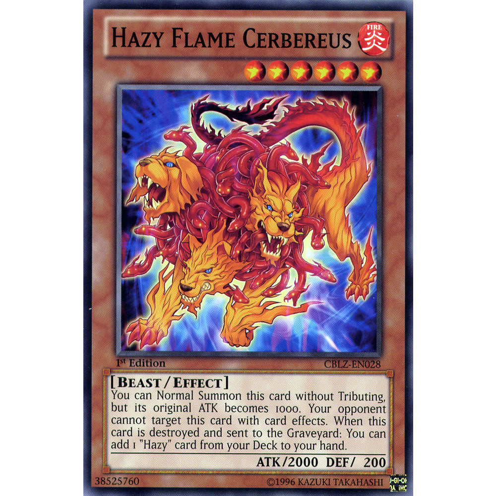 Hazy Flame Cerbereus CBLZ-EN028 Yu-Gi-Oh! Card from the Cosmo Blazer Set