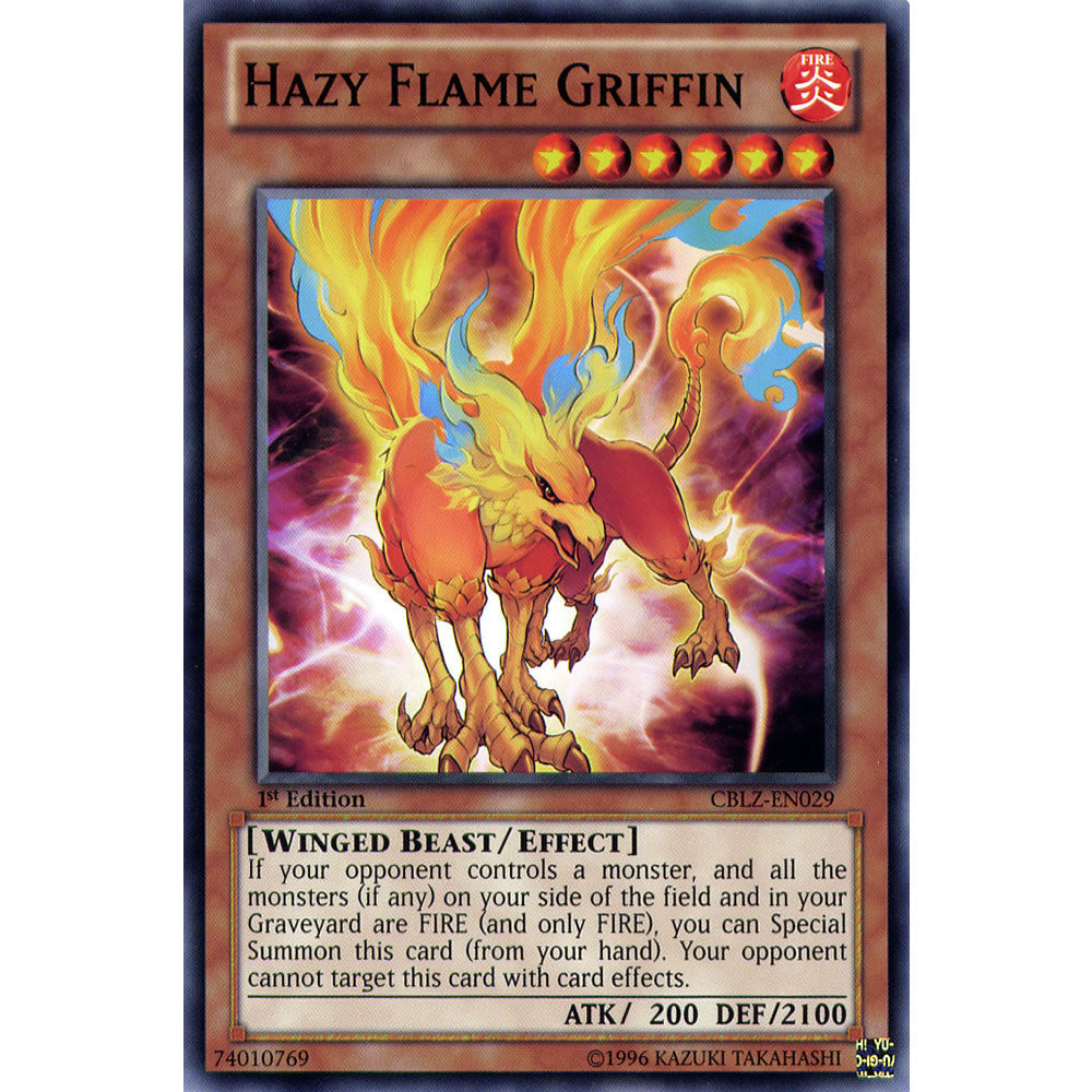 Hazy Flame Griffin CBLZ-EN029 Yu-Gi-Oh! Card from the Cosmo Blazer Set