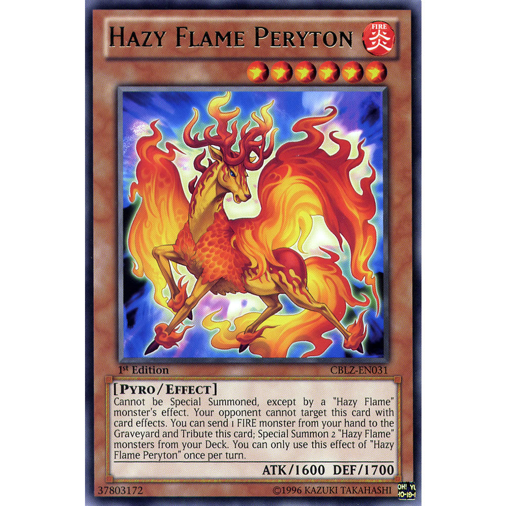 Hazy Flame Peryton CBLZ-EN031 Yu-Gi-Oh! Card from the Cosmo Blazer Set