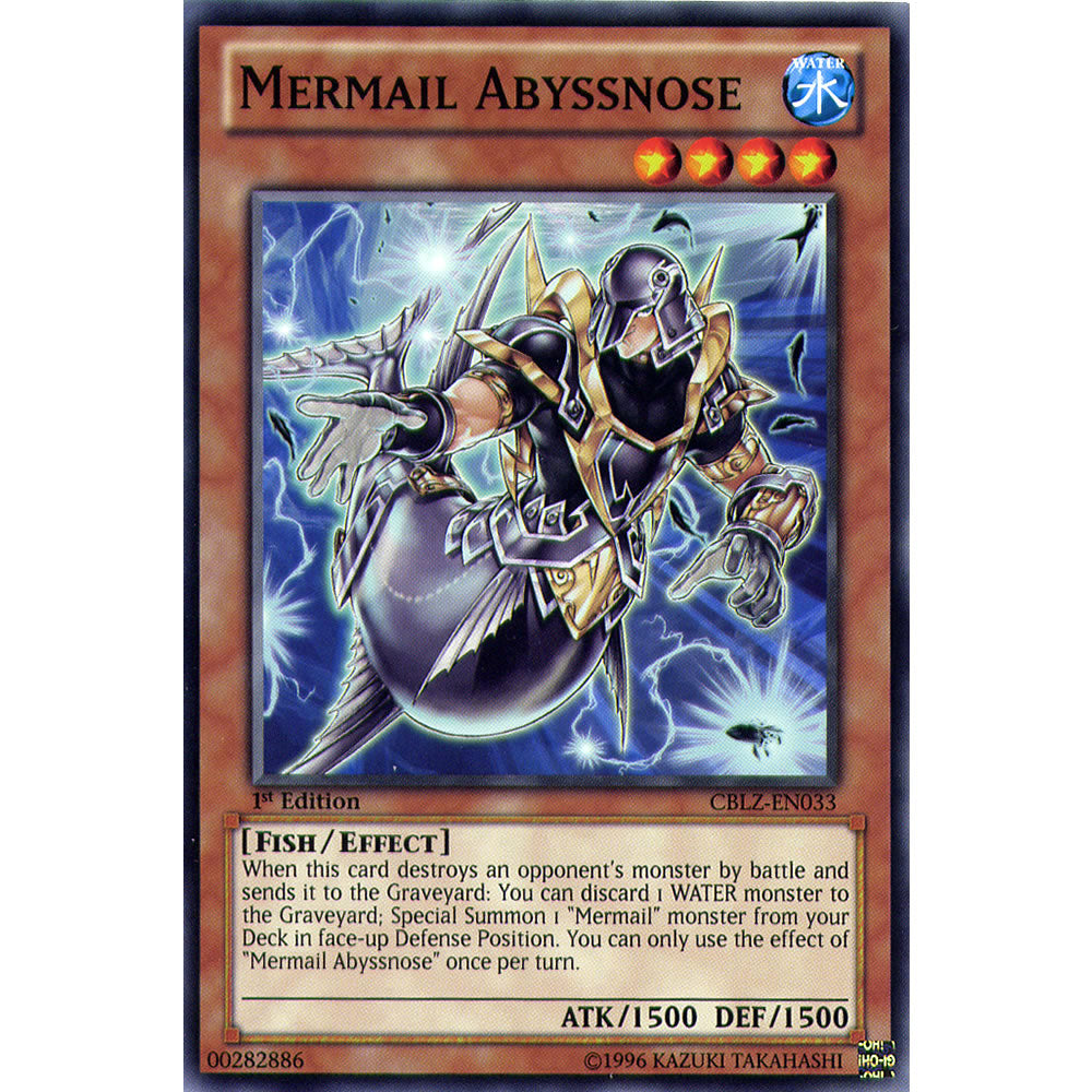 Mermail Abyssnose CBLZ-EN033 Yu-Gi-Oh! Card from the Cosmo Blazer Set