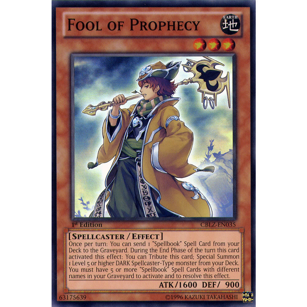Fool of Prophecy CBLZ-EN035 Yu-Gi-Oh! Card from the Cosmo Blazer Set