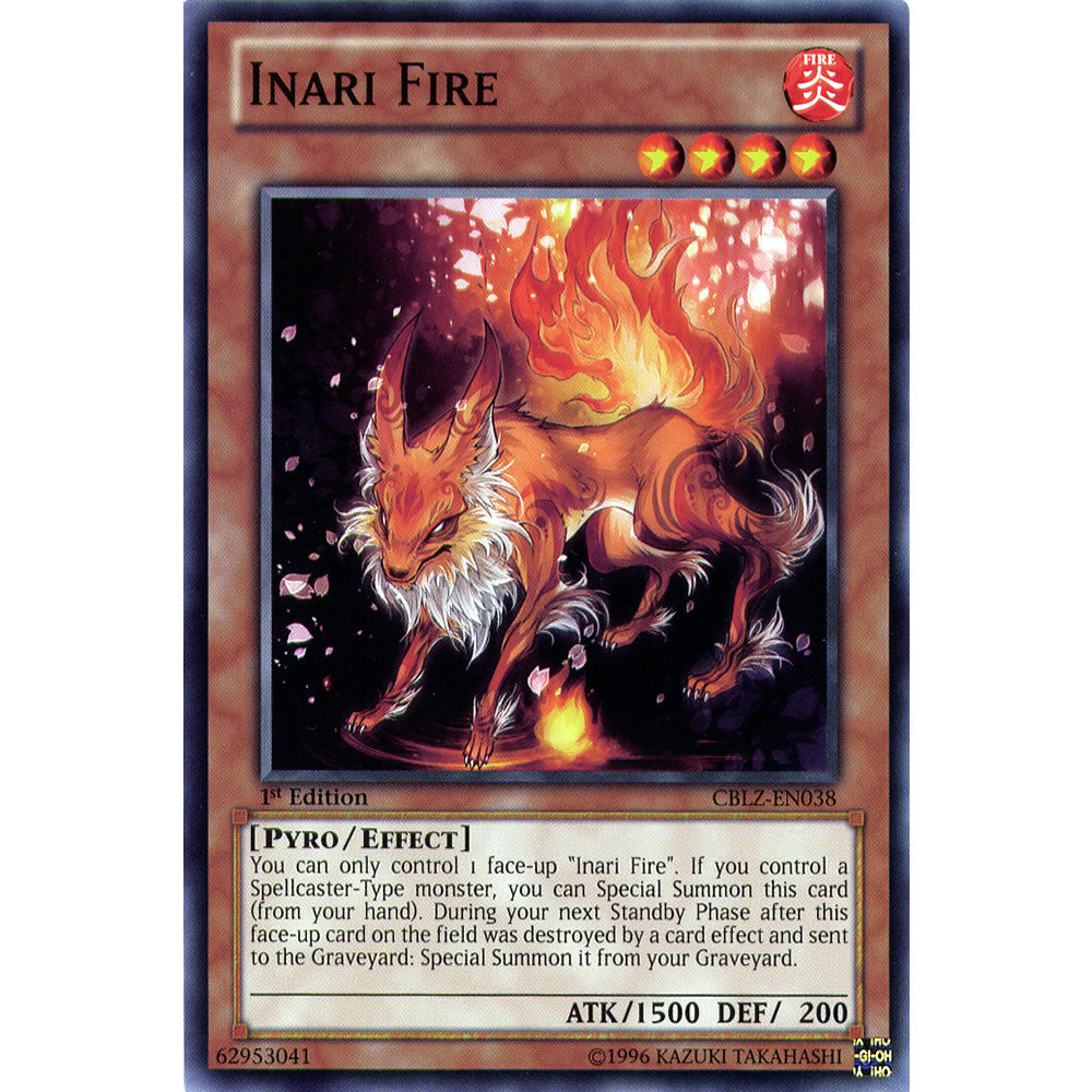 Inari Fire CBLZ-EN038 Yu-Gi-Oh! Card from the Cosmo Blazer Set