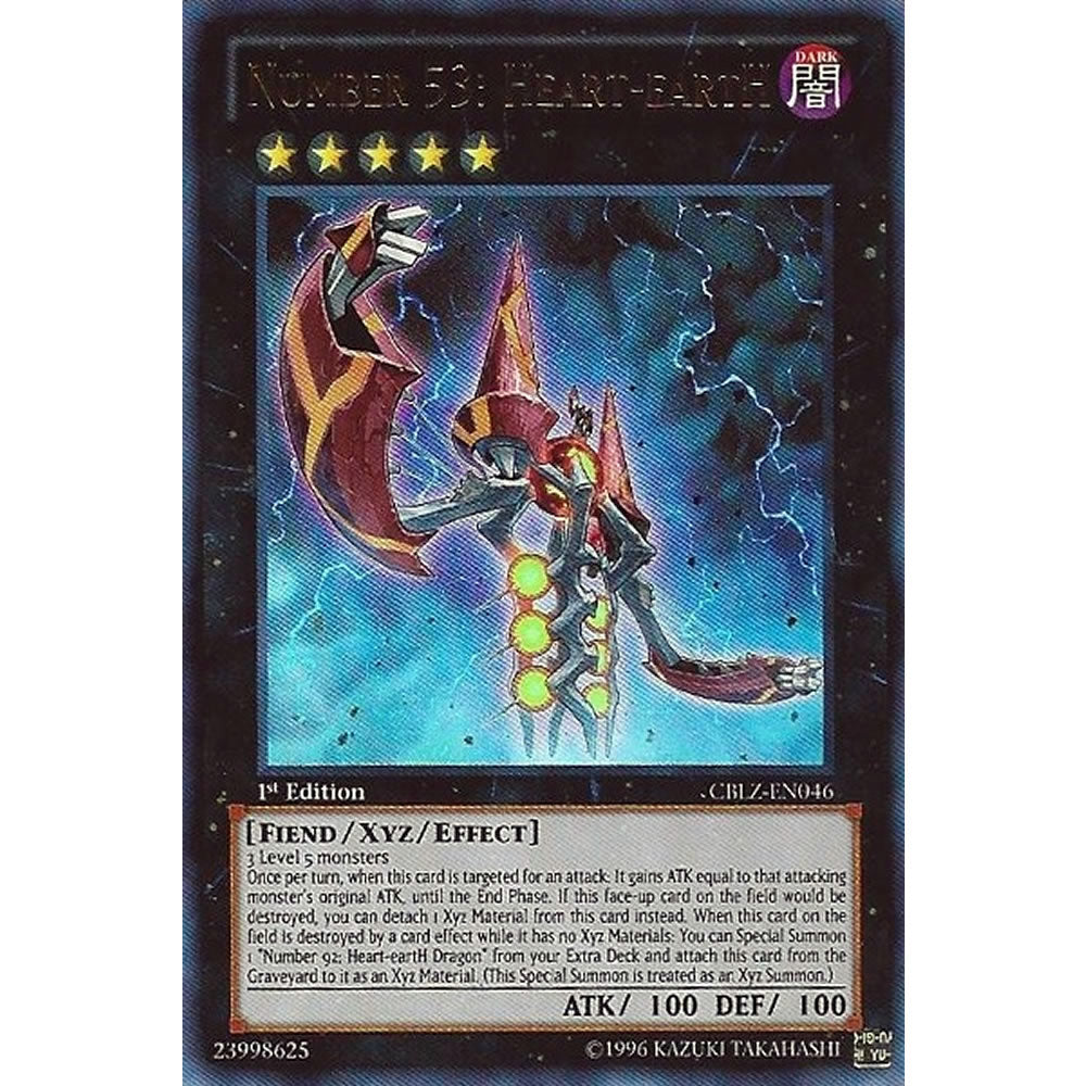 Number 53: Heart-eartH CBLZ-EN046 Yu-Gi-Oh! Card from the Cosmo Blazer Set