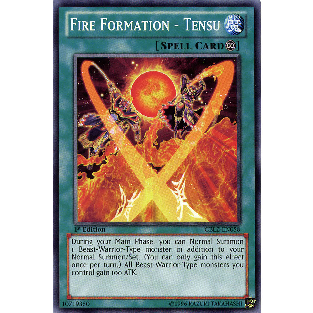 Fire Formation - Tensu CBLZ-EN058 Yu-Gi-Oh! Card from the Cosmo Blazer Set