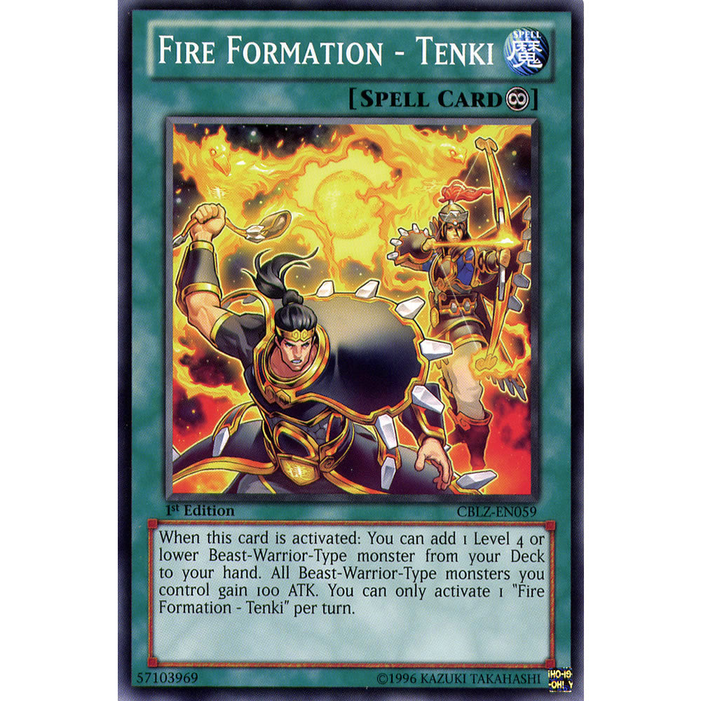 Fire Formation - Tenki CBLZ-EN059 Yu-Gi-Oh! Card from the Cosmo Blazer Set