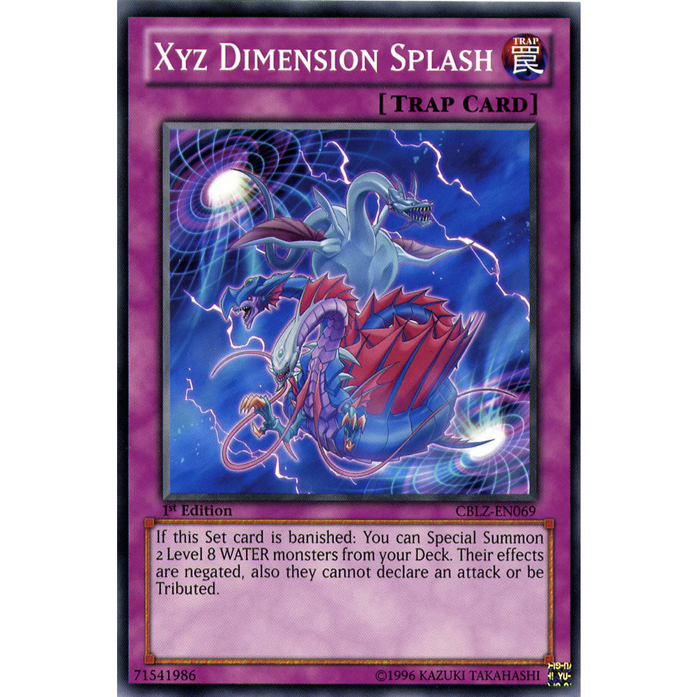Xyz Dimension Splash CBLZ-EN069 Yu-Gi-Oh! Card from the Cosmo Blazer Set