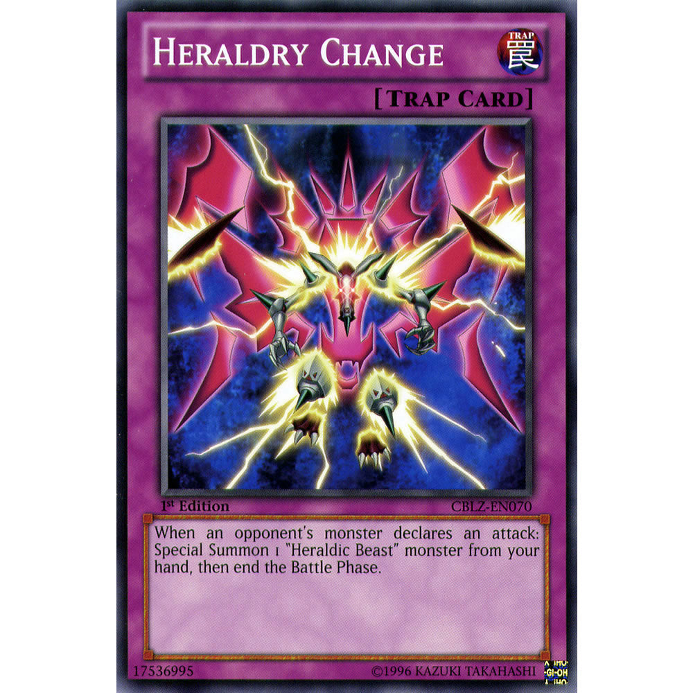 Heraldry Change CBLZ-EN070 Yu-Gi-Oh! Card from the Cosmo Blazer Set