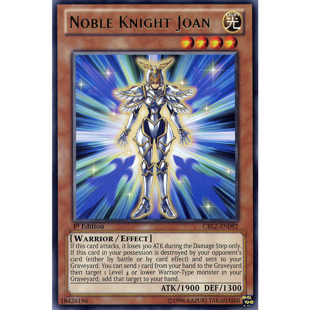 Noble Knight Joan CBLZ-EN092 Yu-Gi-Oh! Card from the Cosmo Blazer Set