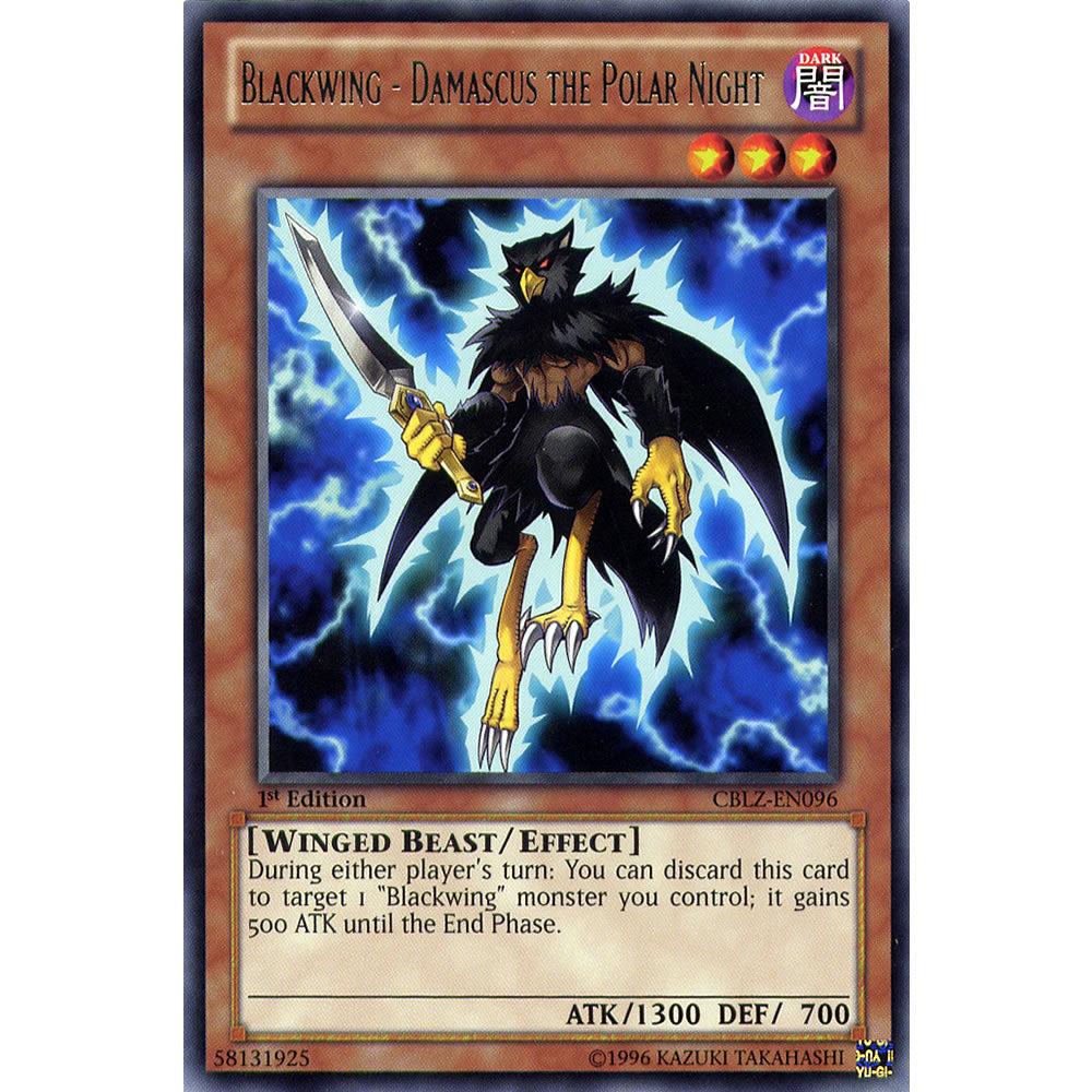 Blackwing - Damascus the Polar Night CBLZ-EN096 Yu-Gi-Oh! Card from the Cosmo Blazer Set