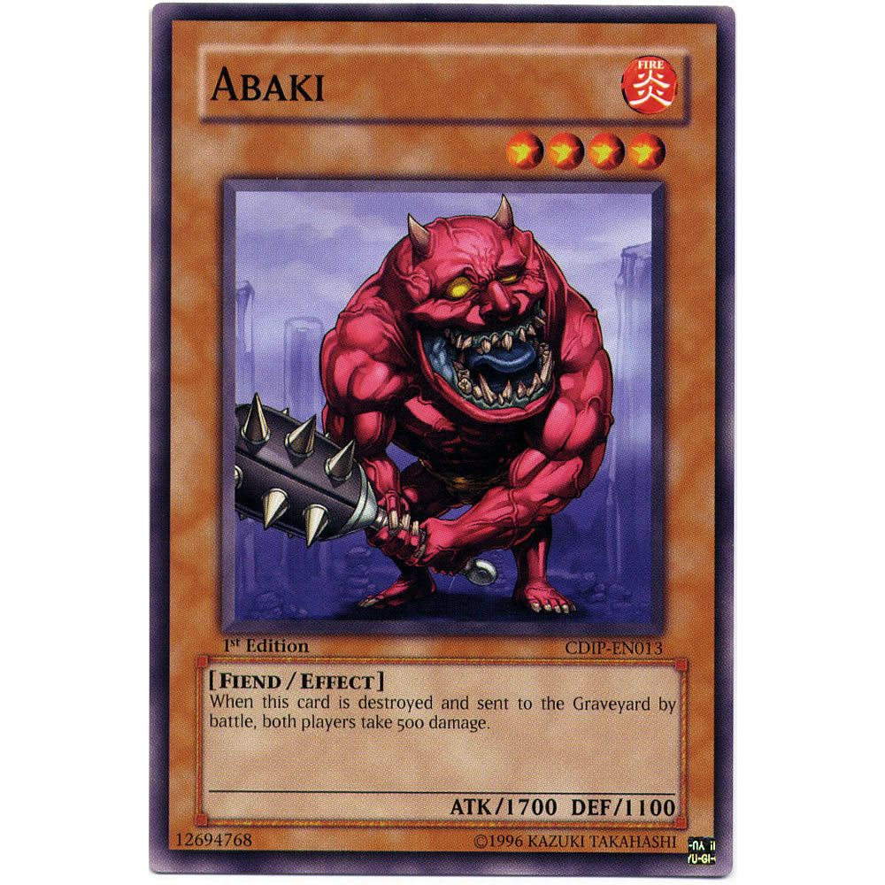 Abaki CDIP-EN013 Yu-Gi-Oh! Card from the Cyberdark Impact Set