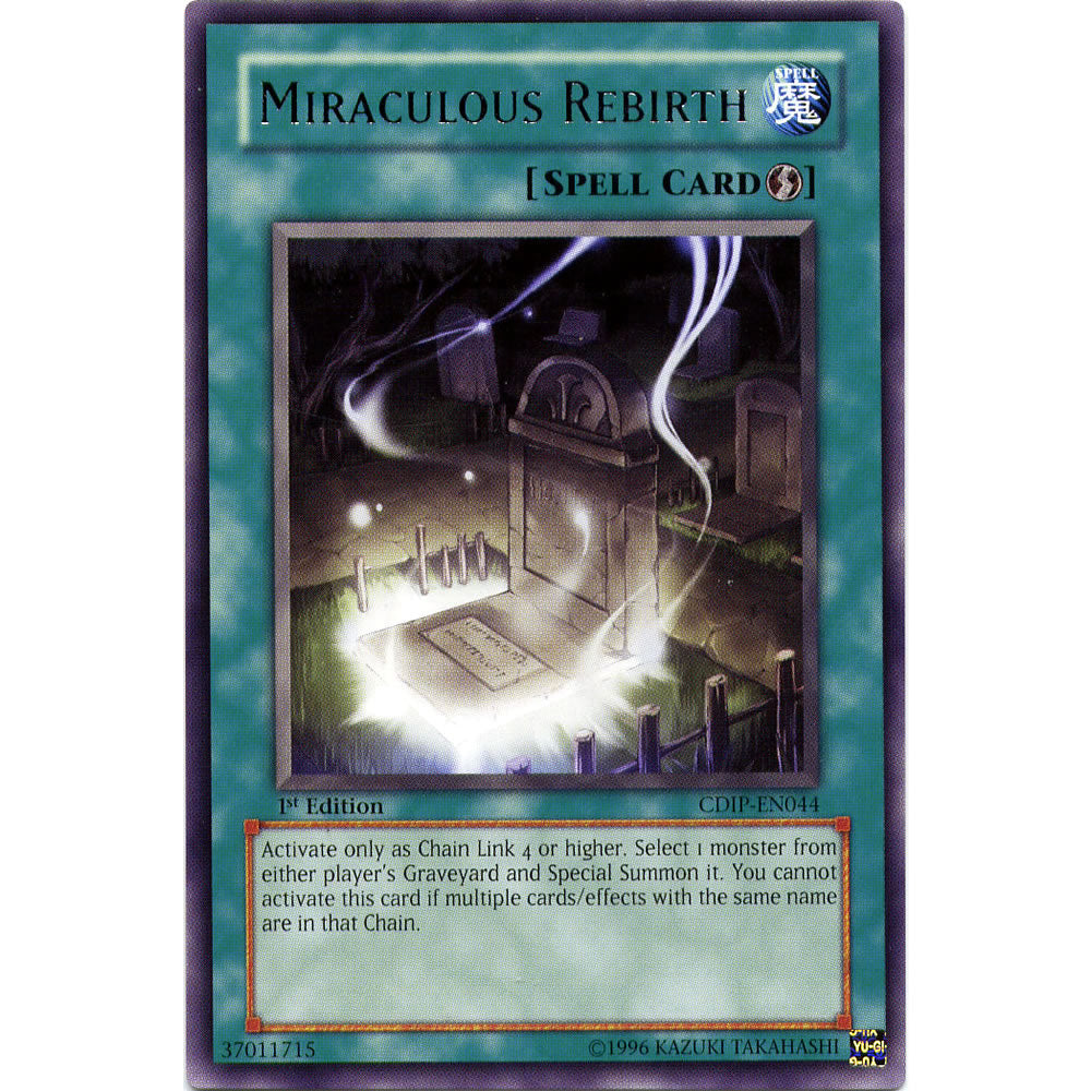 Miraculous Rebirth CDIP-EN044 Yu-Gi-Oh! Card from the Cyberdark Impact Set