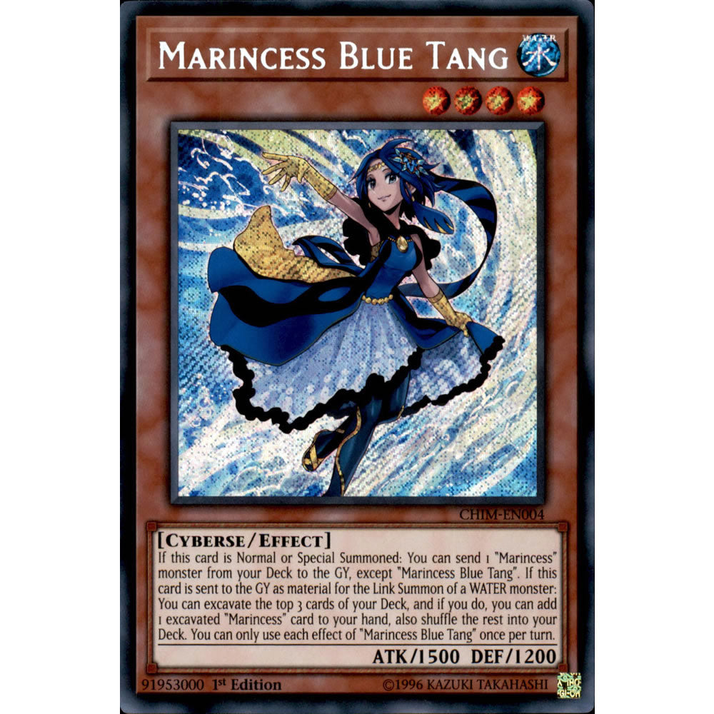 Marincess Blue Tang CHIM-EN004 Yu-Gi-Oh! Card from the Chaos Impact Set