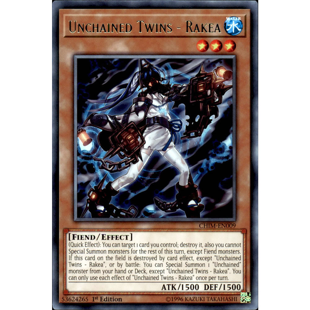Unchained Twins - Rakea CHIM-EN009 Yu-Gi-Oh! Card from the Chaos Impact Set