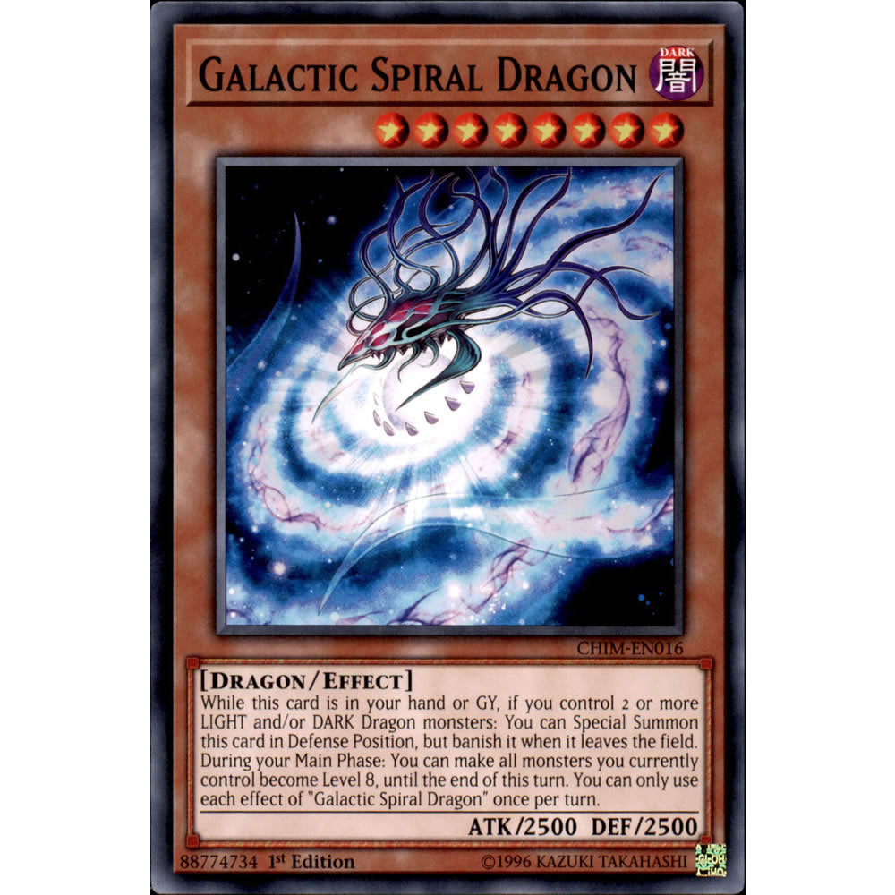 Galactic Spiral Dragon CHIM-EN016 Yu-Gi-Oh! Card from the Chaos Impact Set