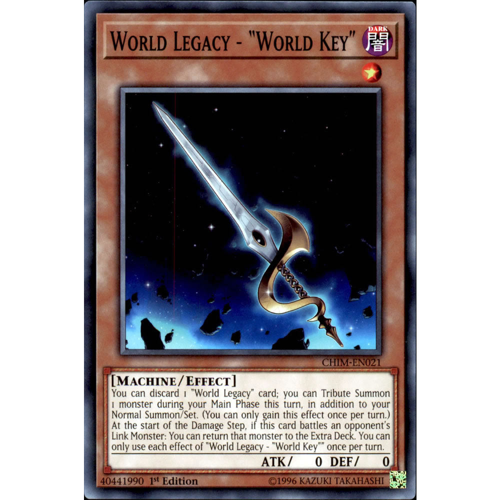 World Legacy - World Key CHIM-EN021 Yu-Gi-Oh! Card from the Chaos Impact Set