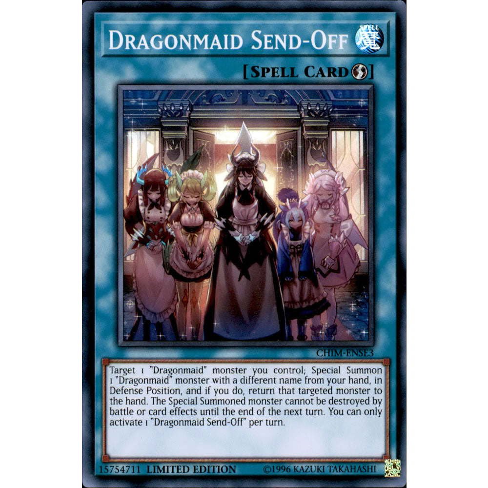 Dragonmaid Send-Off CHIM-ENSE3 Yu-Gi-Oh! Card from the Chaos Impact Special Edition Set