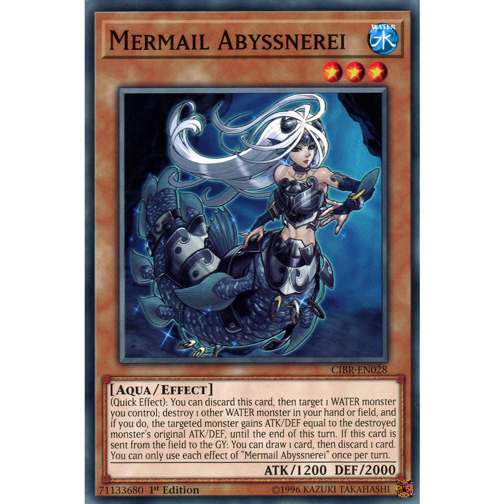 Mermail Abyssnerei CIBR-EN028 Yu-Gi-Oh! Card from the Circuit Break Set