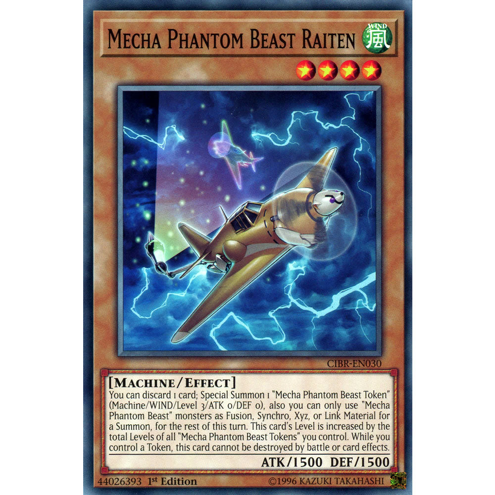 Mecha Phantom Beast Raiten CIBR-EN030 Yu-Gi-Oh! Card from the Circuit Break Set