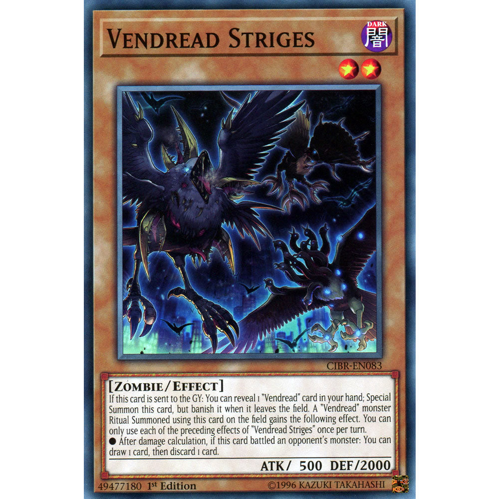 Vendread Striges CIBR-EN083 Yu-Gi-Oh! Card from the Circuit Break Set