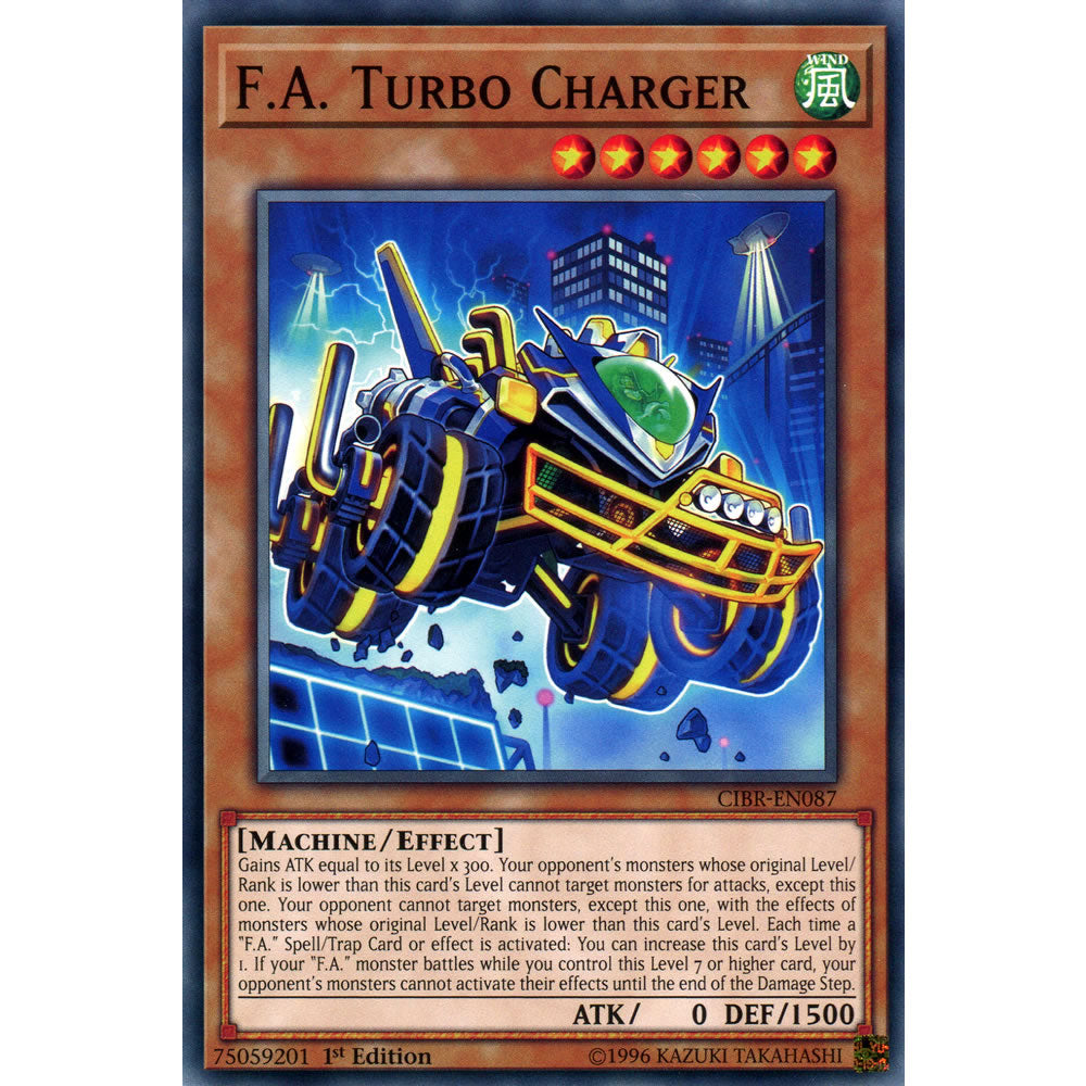 F.A. Turbo Charger CIBR-EN087 Yu-Gi-Oh! Card from the Circuit Break Set