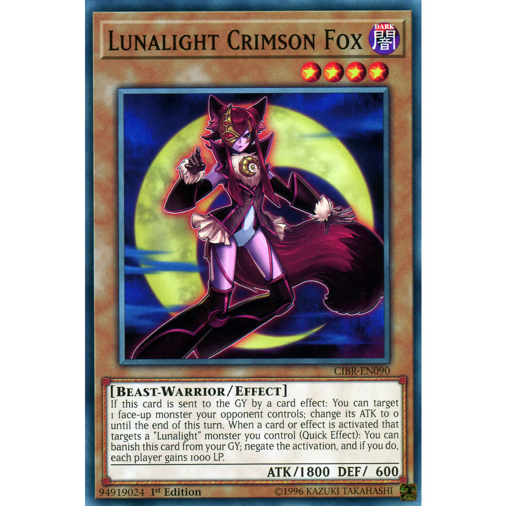 Lunalight Crimson Fox CIBR-EN090 Yu-Gi-Oh! Card from the Circuit Break Set