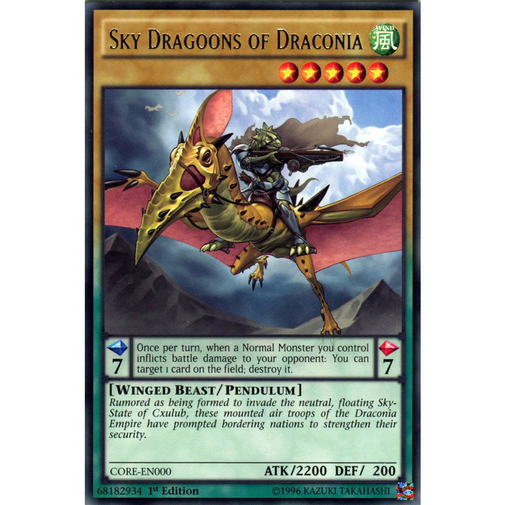 Sky Dragoons of Draconia CORE-EN000 Yu-Gi-Oh! Card from the Clash of Rebellions Set