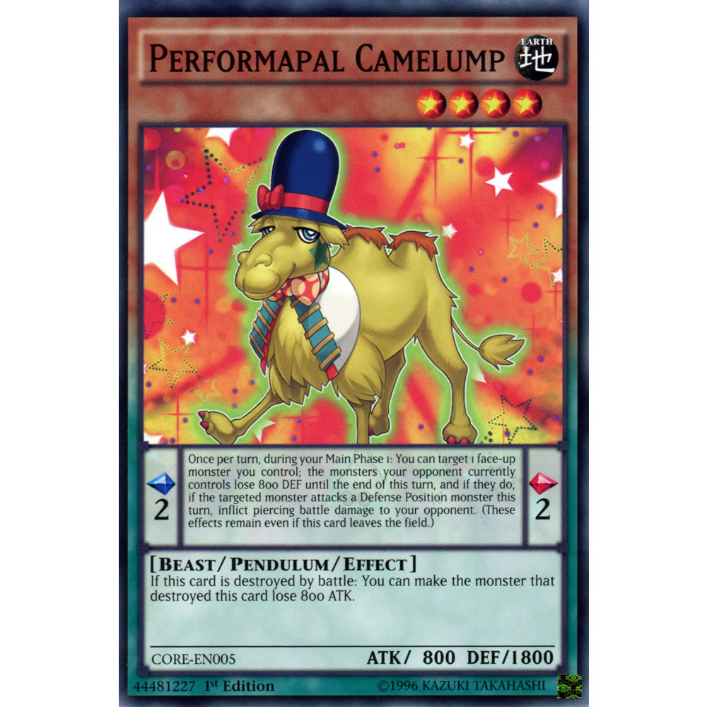 Performapal Camelump CORE-EN005 Yu-Gi-Oh! Card from the Clash of Rebellions Set