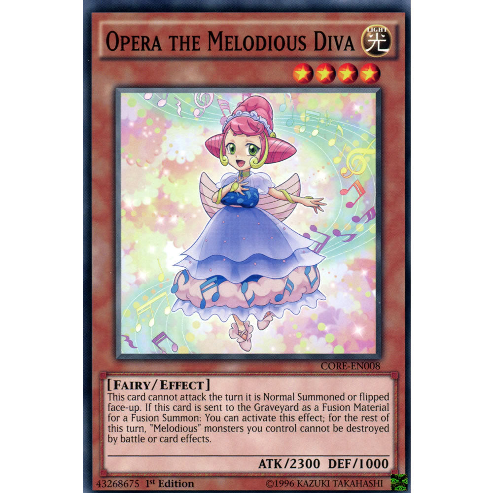 Opera the Melodious Diva CORE-EN008 Yu-Gi-Oh! Card from the Clash of Rebellions Set