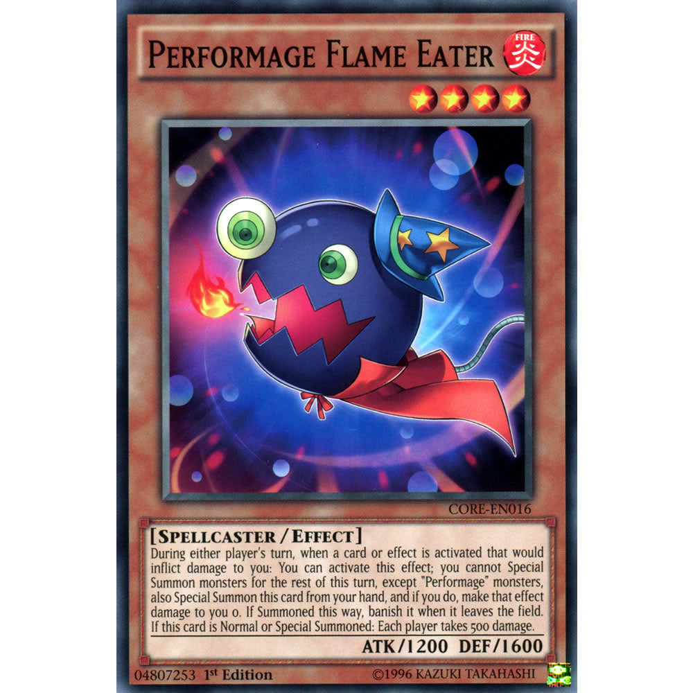 Performage Flame Eater CORE-EN016 Yu-Gi-Oh! Card from the Clash of Rebellions Set