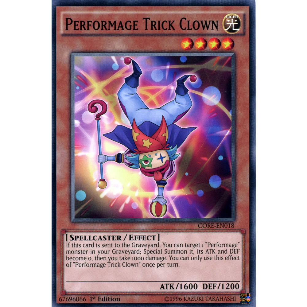 Performage Trick Clown CORE-EN018 Yu-Gi-Oh! Card from the Clash of Rebellions Set