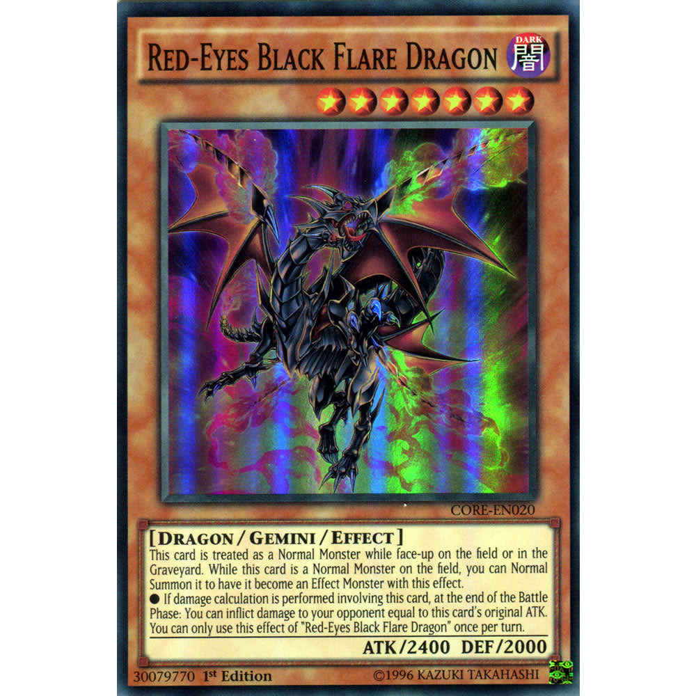 Red-Eyes Black Flare Dragon CORE-EN020 Yu-Gi-Oh! Card from the Clash of Rebellions Set