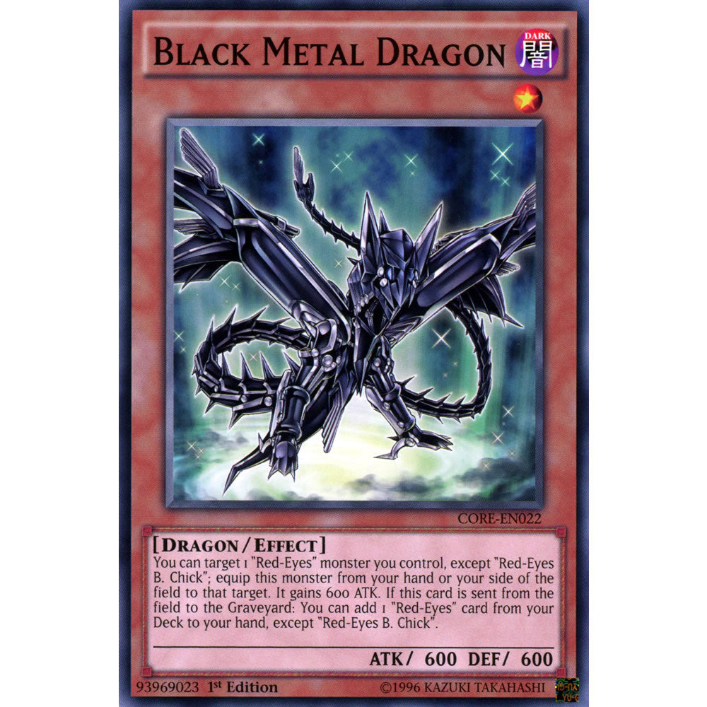 Black Metal Dragon CORE-EN022 Yu-Gi-Oh! Card from the Clash of Rebellions Set