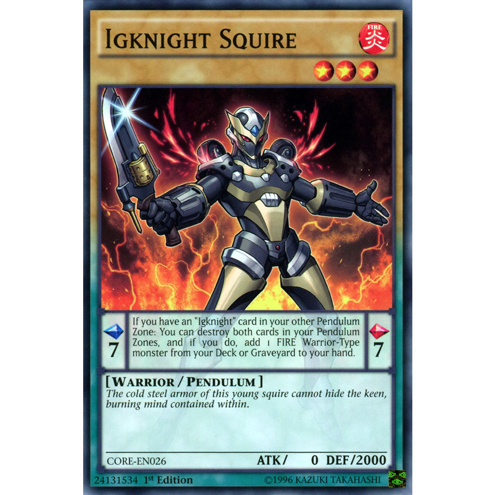 Igknight Squire CORE-EN026 Yu-Gi-Oh! Card from the Clash of Rebellions Set