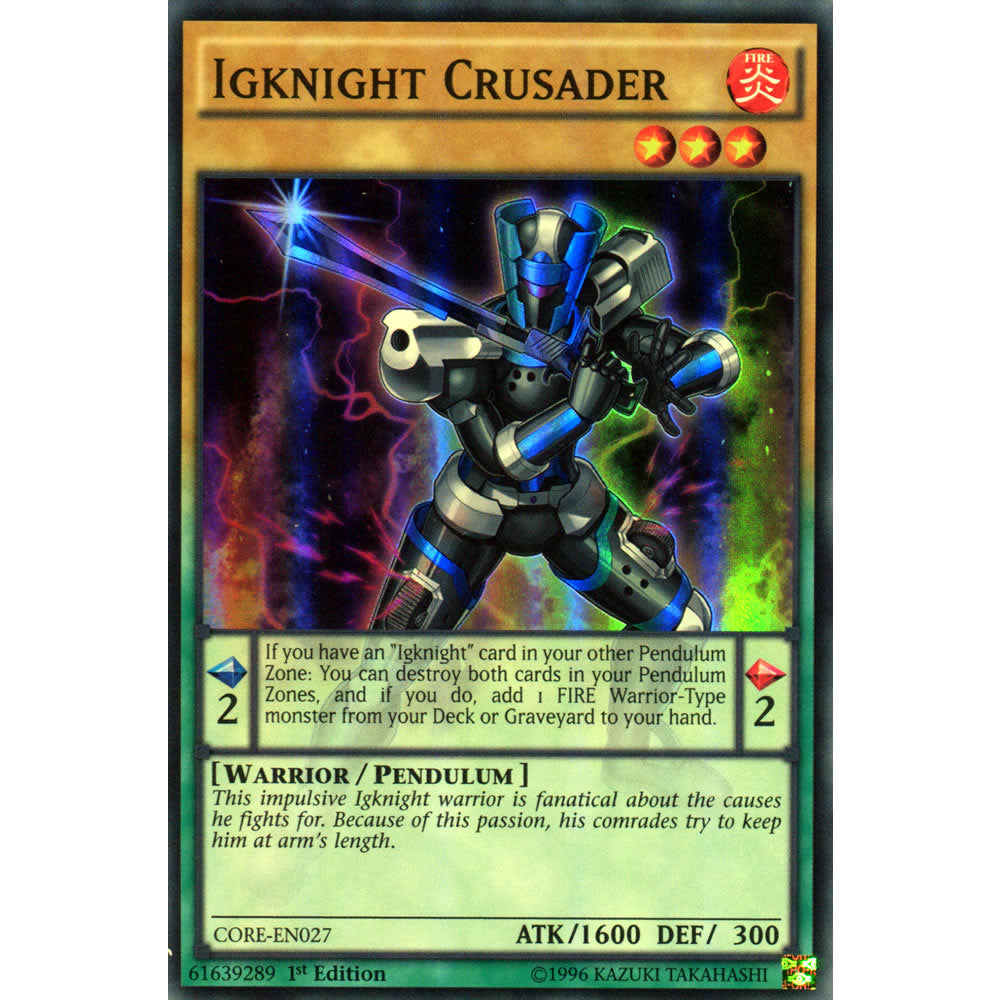 Igknight Crusader CORE-EN027 Yu-Gi-Oh! Card from the Clash of Rebellions Set