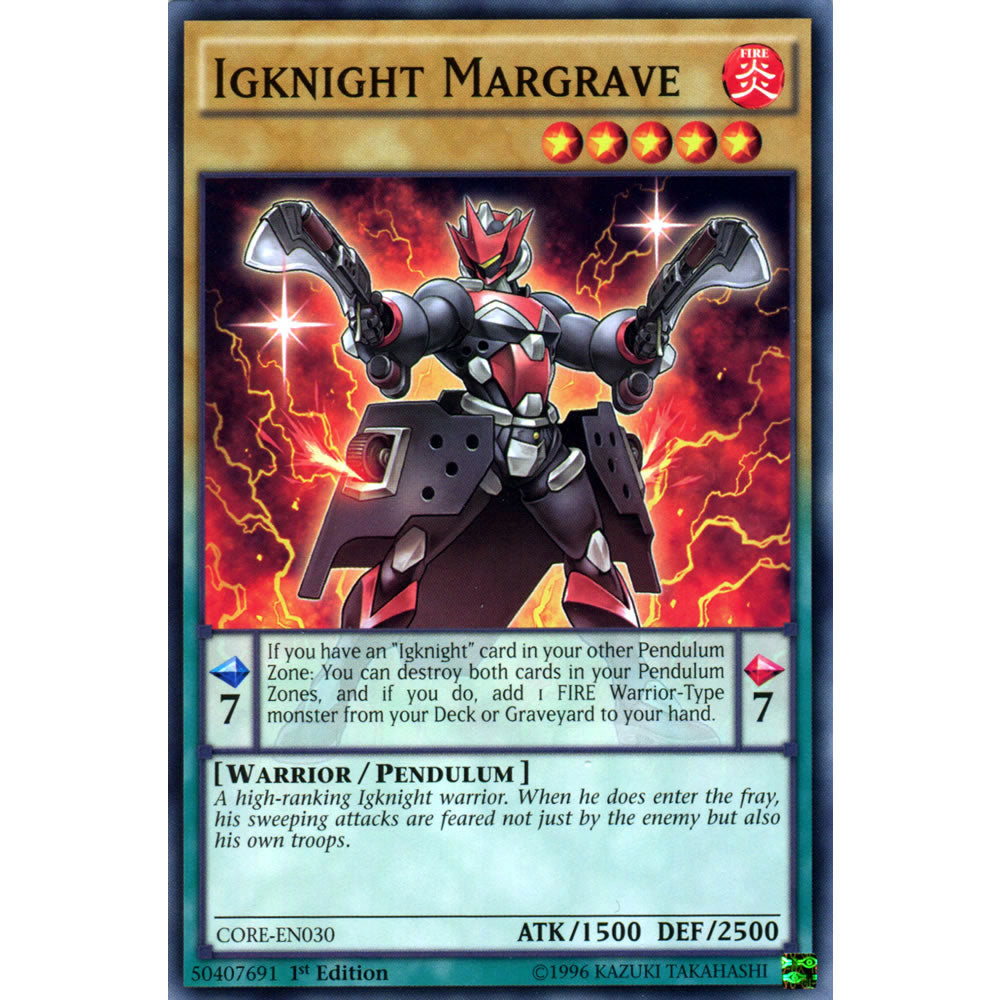 Igknight Margrave CORE-EN030 Yu-Gi-Oh! Card from the Clash of Rebellions Set