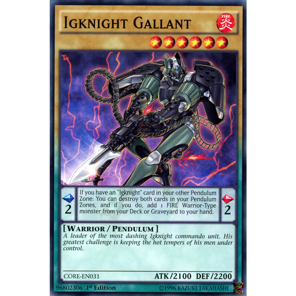 Igknight Gallant CORE-EN031 Yu-Gi-Oh! Card from the Clash of Rebellions Set