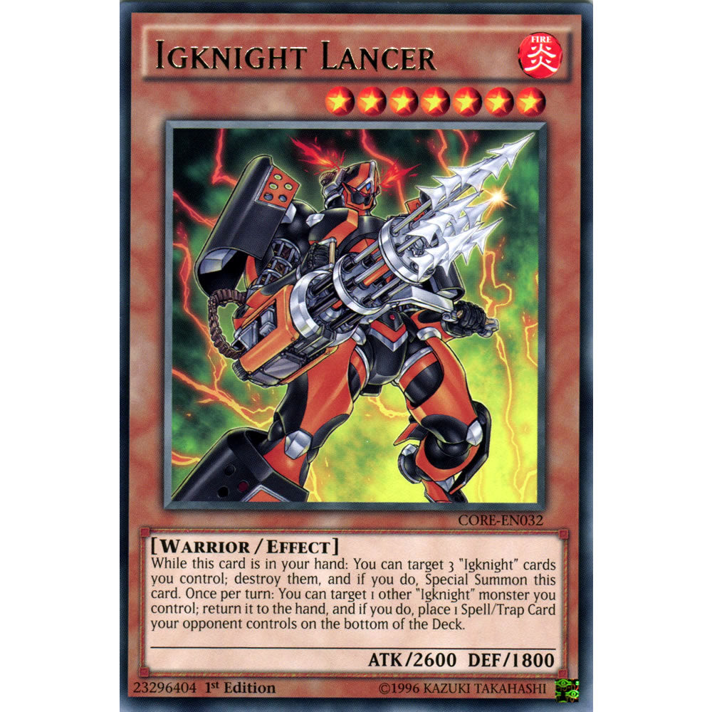 Igknight Lancer CORE-EN032 Yu-Gi-Oh! Card from the Clash of Rebellions Set