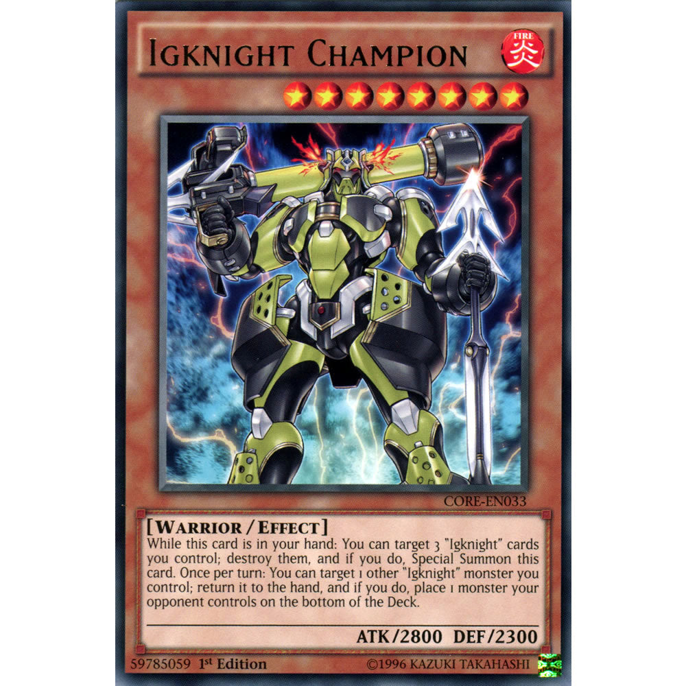 Igknight Champion CORE-EN033 Yu-Gi-Oh! Card from the Clash of Rebellions Set