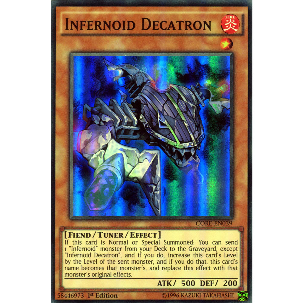 Infernoid Decatron CORE-EN039 Yu-Gi-Oh! Card from the Clash of Rebellions Set