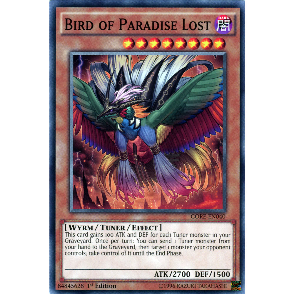 Bird of Paradise Lost CORE-EN040 Yu-Gi-Oh! Card from the Clash of Rebellions Set